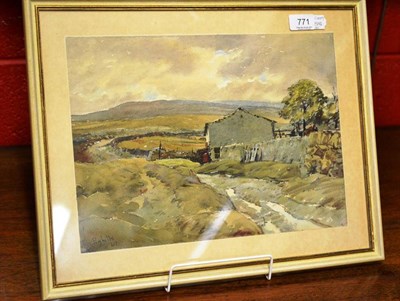 Lot 771 - J Pighills, framed watercolour landscape