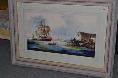 Lot 786 - Ken Hammond, About to Sail, oil on board