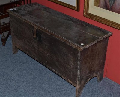 Lot 807 - A late 17th century six plank chest with hinged lid