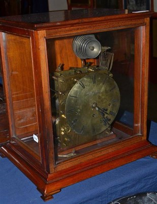 Lot 817 - A chiming table clock, David Cowen, Manchester, later case