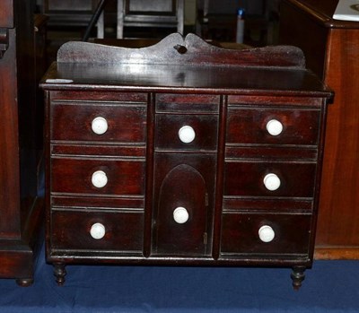 Lot 823 - Victorian stained pine miniature sideboard