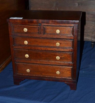 Lot 825 - Victorian mahogany five drawer straight fronted miniature chest