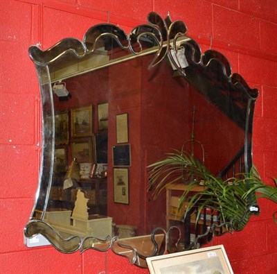 Lot 884 - Reproduction bevel glass mirror