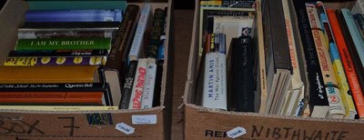 Lot 909 - Four boxes of assorted books