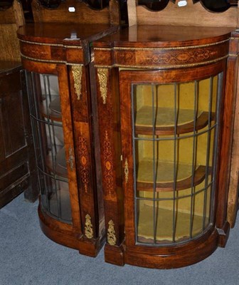 Lot 922 - A pair of walnut cabinets formerly from a credenza