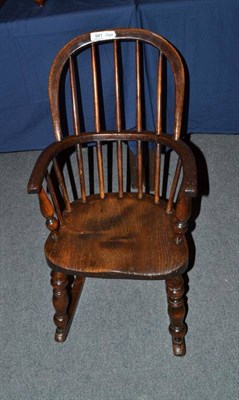 Lot 941 - Child's Windsor rocking chair