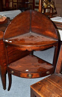 Lot 957 - Georgian mahogany corner washstand