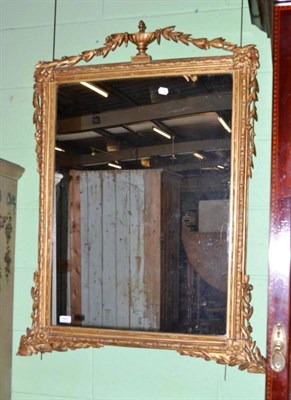 Lot 1011 - A 19th century gilt gesso rectangular wall mirror