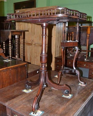 Lot 1030 - Tripod table with gallery top