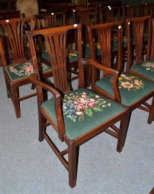 Lot 1060 - Harlequin set of twelve mahogany dining chairs including two carvers