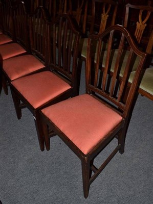 Lot 1066 - Set of eight Georgian mahogany dining chairs