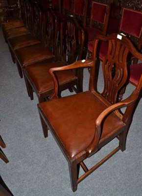 Lot 1068 - A set of eight Hepplewhite dining chairs (6+2)