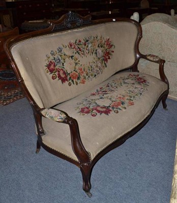 Lot 1073 - Late 19th century rosewood settee