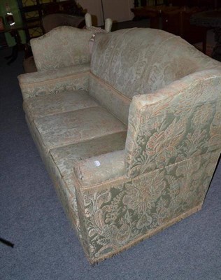 Lot 1074 - Green upholstered Knole settee