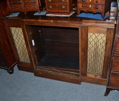 Lot 1089 - Regency rosewood breakfront dwarf bookcase