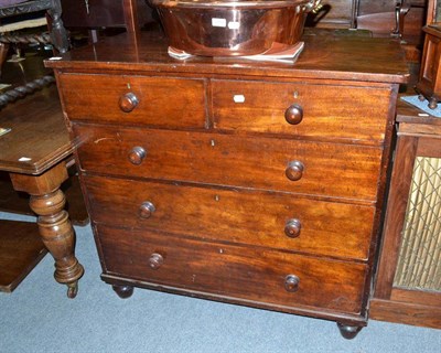 Lot 1092 - Victorian mahogany five drawer straight fronted chest