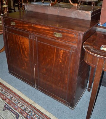 Lot 1103 - A mahogany cupboard with hinged lid (converted)