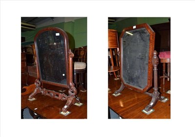 Lot 1107 - Two Victorian mahogany dressing table mirrors