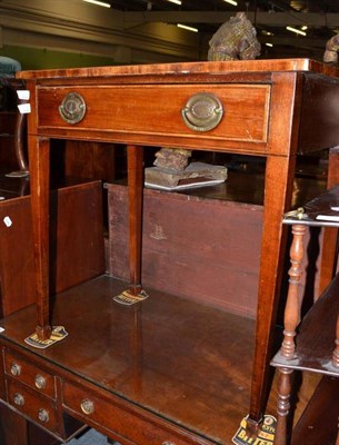 Lot 1119 - Edwardian mahogany towel rail and two small tables