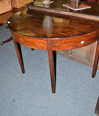 Lot 1160 - Mahogany D-end side table