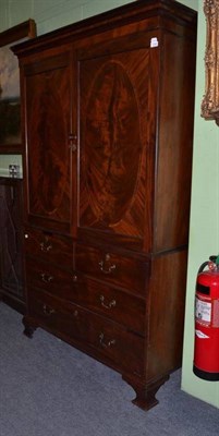 Lot 1162 - Mahogany linen press