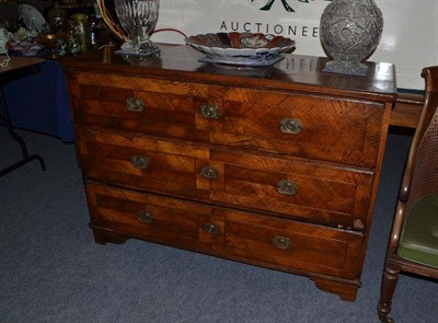 Lot 1166 - An 18th century north European walnut straight fronted chest