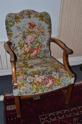 Lot 1175 - Georgian style library chair