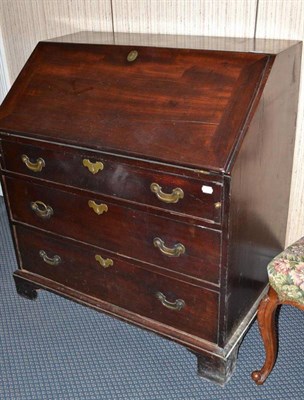 Lot 1195 - Georgian mahogany bureau