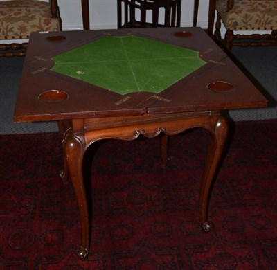 Lot 1207 - An Edwardian envelope card table - provenance: belonged to Dorothy Shanahan and thus by descent