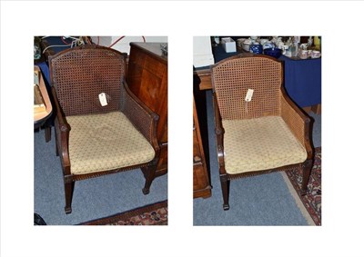 Lot 1209 - Pair of 1920 bergere armchairs