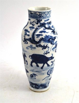 Lot 35 - A 19th Century Chinese Vase, decorated in underglaze blue with the twelve animals of the...