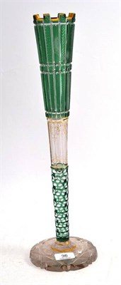 Lot 36 - A Late 19th Century Bohemian Glass Vase, 48cm high