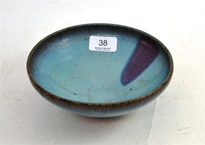 Lot 38 - A Chinese Jun Style Stoneware Glazed Bowl, 18cm diameter