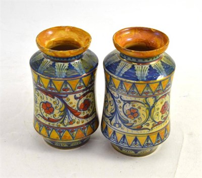 Lot 73 - A Pair of 18th Century Style Italian Lustre Vases, 14cm high
