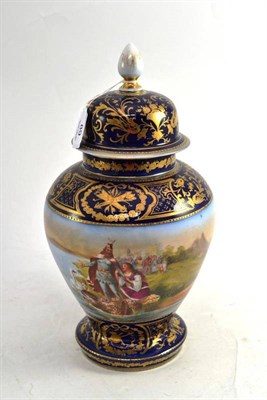 Lot 89 - A Late 19th/Early 20th Century Vienna Porcelain Urn and Cover, decorated with various classical...