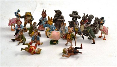 Lot 116 - Twenty Cold Painted and Painted Lead Beatrix Potter Figures