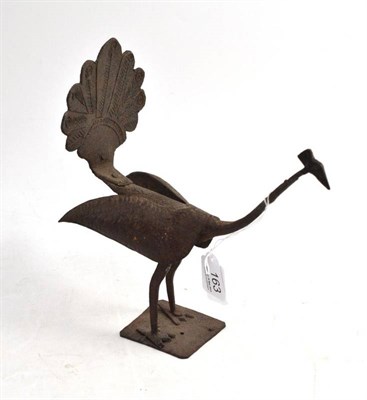 Lot 163 - A 19th Century Indian Steel Peacock, 22cm high