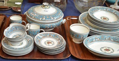 Lot 203 - A Wedgwood Florentine Pattern Part Dinner Service comprising: Six dinner plates, soup plates...