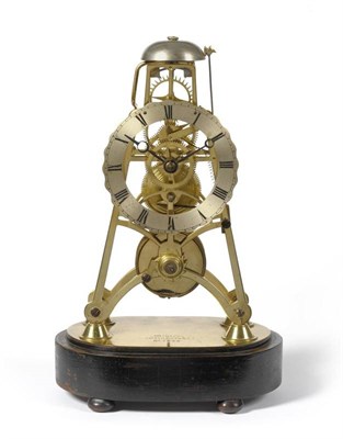 Lot 214 - A Brass Skeleton Timepiece with Passing Strike, Winter, Edinburgh, No.1649, circa 1880, single...