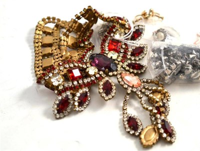 Lot 261 - A Small Quantity of Paste Costume Jewellery, including earrings, necklaces etc