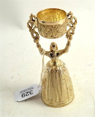 Lot 329 - A Modern Silver Wage Cup, London 1972, of typical form, 14cm high