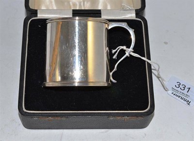 Lot 331 - A George V Christening Mug, Adie Bros, Birmingham 1931, in case