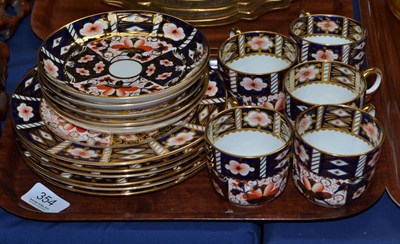 Lot 354 - A Set of Five Royal Crown Derby Imari Pattern Coffee Cups and Saucers; and Six Matching Side Plates