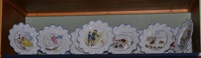 Lot 486 - A Set of Eleven 19th Century French Faience Plates, 23.5cm diameter