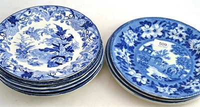 Lot 509 - Eleven 19th Century Pearlware Meat Plates, including Spode, Wedgwood and Rogers