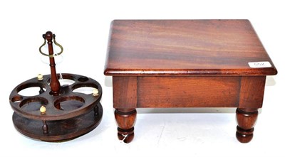 Lot 552 - A Victorian Mahogany Low Table/Planter, with hinged lid and lead liner together, 31cm wide; and...