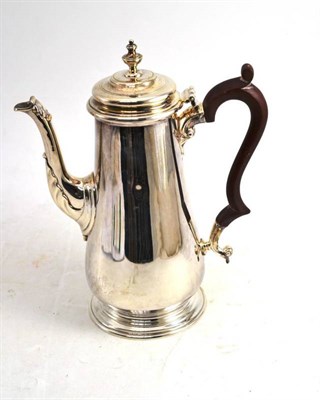 Lot 578 - A Modern Silver Coffee Pot, London 1973, in George II style