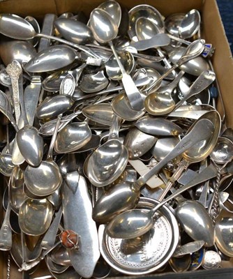 Lot 609 - A Large Quantity of Predominantly 19th and 20th Century Silver Flatware, mostly teaspoons