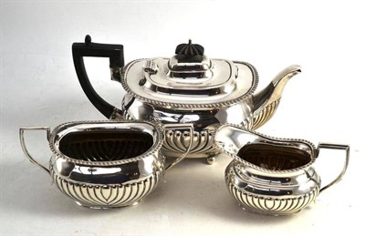 Lot 620 - A Silver Three Piece Tea Set, London assay 1902