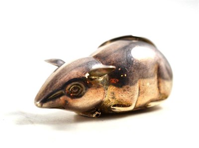 Lot 630 - A White Metal Vesta in the Form of A Mouse, length 5cm